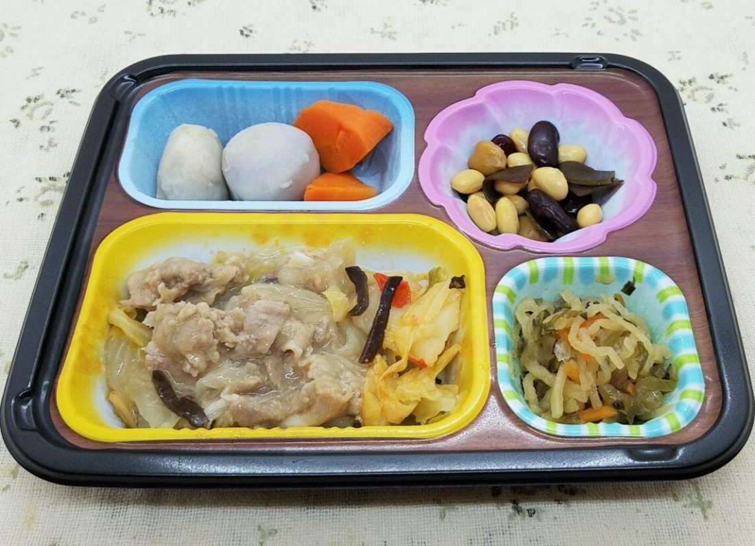 「まごころ手鞠」豚肉と野菜の中華風(ワタミの宅食)