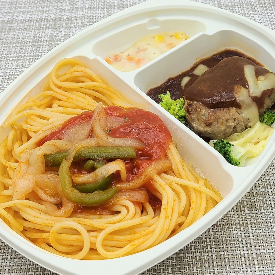 コープの冷凍弁当 ナポリタン デミグラスハンバーグセット を食べました こせたん宅配弁当